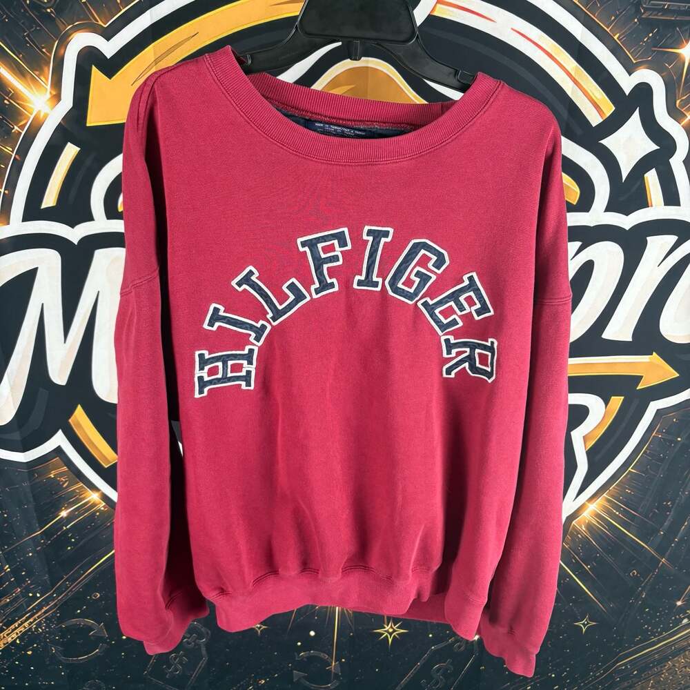 Vintage 1990s Tommy Hilfiger Red Pullover